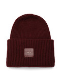 BORDEAUX | Cappello in misto lana con patch logo frontale
