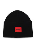 NERO | Cappello in misto lana con patch logo