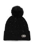 NERO | Cappello in misto lana con micro paillettes