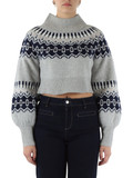 GRIGIO | Maglia cropped in lana