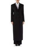 GRIGIO SCURO | Cappotto lungo in misto lana JACINTA