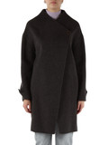 GRIGIO SCURO | Cappotto in misto lana e angora