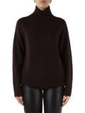 MARRONE | Maglia collo alto in lana