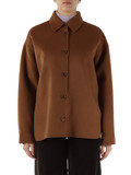 MARRONE CHIARO | Overshirt in lana beaver