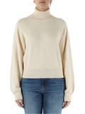 BEIGE | Maglia collo alto in misto viscosa