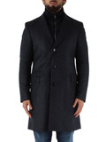 BLU | Cappotto slim fit in misto lana vergine BLU | Cappotto slim fit in misto lana vergine