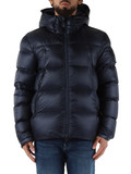BLU SCURO | Piumino trapuntato con cappuccio STRIFE