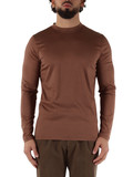 MARRONE CHIARO | T-shirt maniche lunghe in cotone e modal MARRONE CHIARO | T-shirt maniche lunghe in cotone e modal
