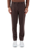 MARRONE | Pantalone WORK MC-LOUIS/3089 in misto lana MARRONE | Pantalone WORK MC-LOUIS/3089 in misto lana