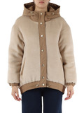 BEIGE | Piumino in beaver misto alpaca e cashmere BEIGE | Piumino in beaver misto alpaca e cashmere
