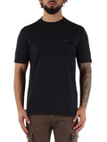 BLU SCURO | T-shirt in cotone stretch con scritta logo a rilievo BLU SCURO | T-shirt in cotone stretch con scritta logo a rilievo