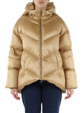 BEIGE | Piumino trapuntato SEMI MATTE con cappuccio e zip laterali BEIGE | Piumino trapuntato SEMI MATTE con cappuccio e zip laterali