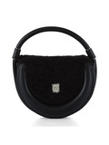 NERO | Borsa a mano in ecopelle ed ecopelliccia effetto teddy NERO | Borsa a mano in ecopelle ed ecopelliccia effetto teddy