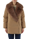 CAMMELLO | Piumino FD W079 con inserti ecopelliccia CAMMELLO | Piumino FD W079 con inserti ecopelliccia