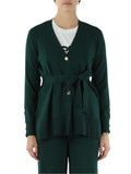VERDE | Cardigan in misto viscosa con cintura VERDE | Cardigan in misto viscosa con cintura