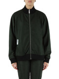 VERDE SCURO | Felpa con zip in triacetato VERDE SCURO | Felpa con zip in triacetato