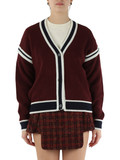 BORDEAUX | Cardigan stile College in misto lana BORDEAUX | Cardigan stile College in misto lana