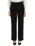 NERO | Pantalone Relaxed fit taglio dritto in misto viscosa