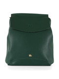 VERDE | Zaino effetto martellato con placca logo