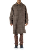 BRAUN | Relaxed Fit Mantel aus Wollmischung mit Karomuster