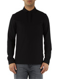 NERO | Polo manica lunga in cotone mercerizzato