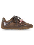 MARRONE | Sneakers in pelle e tessuto YULIA 01