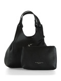 SCHWARZ | DUA Small Handtasche aus genarbtem Leder