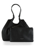 NERO | Borsa a spalla in pelle martellata DUA Large