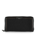 NERO | Portafoglio in pelle martellata con scritta logo