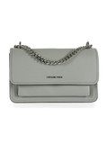 GRIGIO | Borsa a tracolla in pelle martellata CLAIRE Large