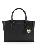SCHWARZ | Handtasche aus Saffiano-Leder BECCA Medium