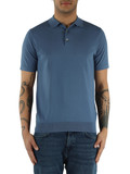 BLU CHIARO | Maglia collo a polo in cotone ultrafine