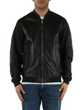 NERO | Giacca bomber in pelle e tessuto tecnico EDISON-PEK