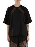 NERO | T-shirt STEPHANIE con inserti a contrasto