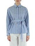 AZZURRO | Camicia in cotone CARLEY con borchie e strass