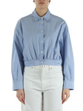 AZZURRO | Camicia cropped in cotone CHARITA