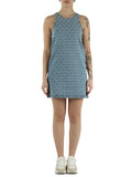 BLU CHIARO | Abito corto in denim AMORINO con strass