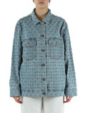 HELLBLAU | Oversize-Jeansjacke PIFFERAIO mit Strass
