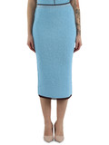 AZZURRO | Gonna midi LUNA in misto viscosa