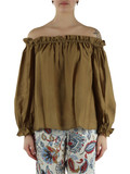 KAKI | Schulterfreie Bluse MERINGA aus Modal-Mix