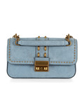 AZURBLAU | Schultertasche aus Wildleder TRIBECA Small