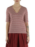 ROSSO SCURO | T-shirt in lino stretch OPZIONE