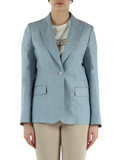AZURBLAU | NALUT Leinen-Canvas-Jacke