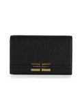 NERO | Pochette a tracolla con placca logo frontale