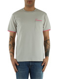 GRIGIO CHIARO | T-shirt in cotone piquet stretch con taschino