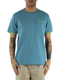 AZZURRO | T-shirt in cotone piquet stretch con taschino