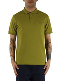 GRÜN | Polo aus Baumwoll-Piqué mit kontrastierenden Details