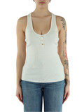 OFF WHITE | Top in maglia di misto lyocell e seta