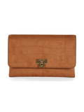 CUOIO | Pochette in ecosuede stampa cocco