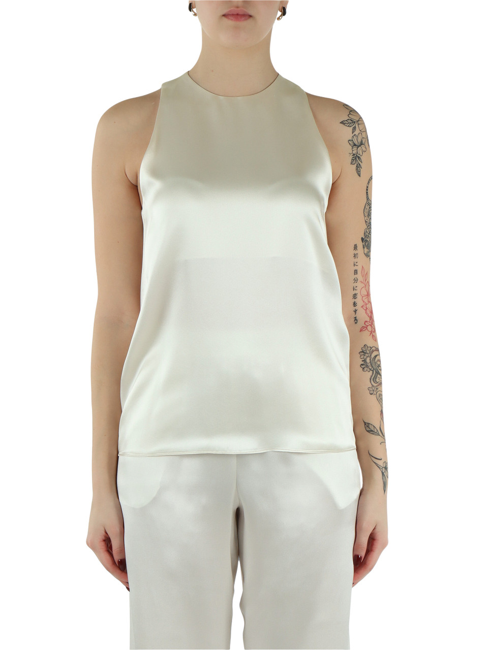 PANNA | Top in doppio satin di seta Comasca